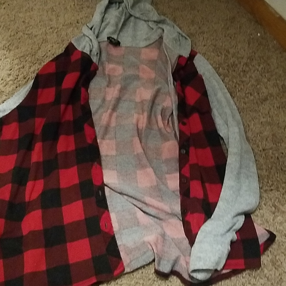 hooded flannel